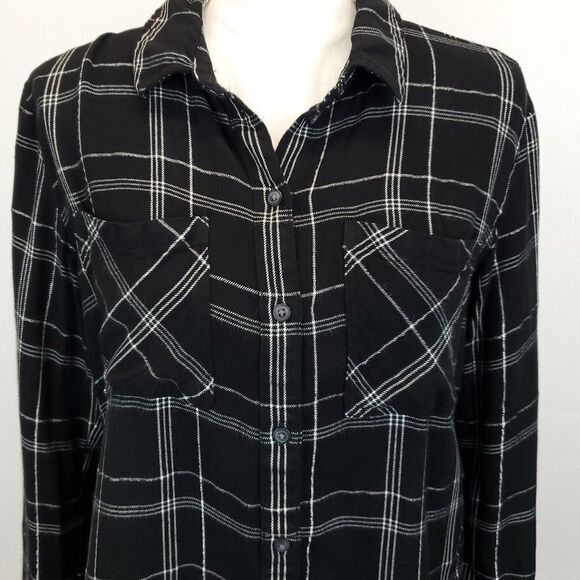 Sanctuary New Generation Plaid Boyfriend Shirt E-0141b - Picture 8 of 9